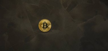 Altın bitcoin görünümü arka plan, cryptocurrency kavramı üzerine kadar kapatın