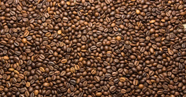 香气咖啡豆背景 — 图库照片