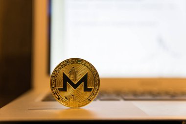  Gümüş laptop altın monero