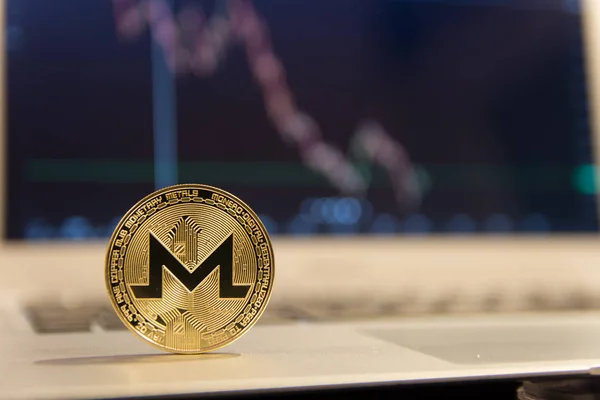 Monero Dorado Portátil Plata — Foto de Stock