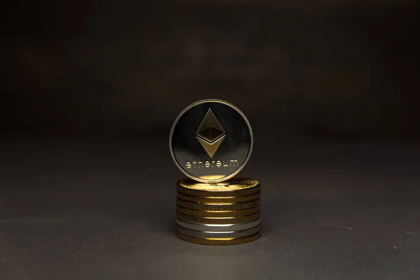 Crypto Currency Ethereum Background — Stock Photo, Image