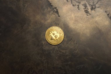  Altın bitcoin yalan arka plan üzerine