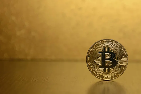 Bitcoin Dorado Criptomoneda — Foto de Stock