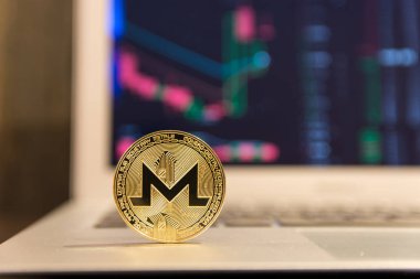  Gümüş laptop altın monero