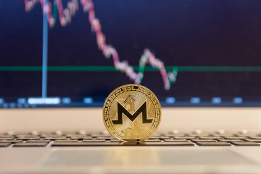  Gümüş laptop altın monero