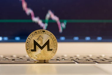  Gümüş laptop altın monero