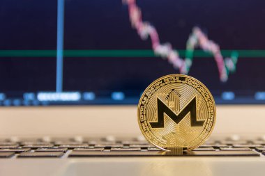  Gümüş laptop altın monero