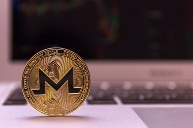  Gümüş laptop altın monero