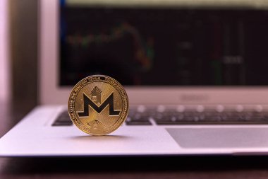  Gümüş laptop altın monero