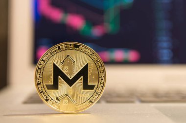  Gümüş laptop altın monero