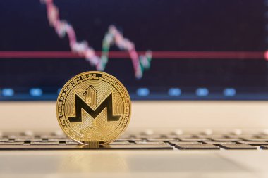  Gümüş laptop altın monero