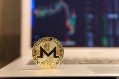  Gümüş laptop altın monero