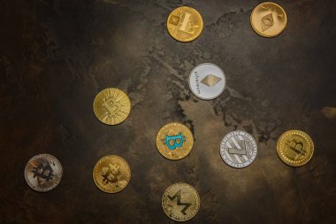 kripto para soyut arka plan üzerinde yalan