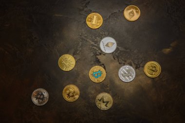 kripto para soyut arka plan üzerinde yalan