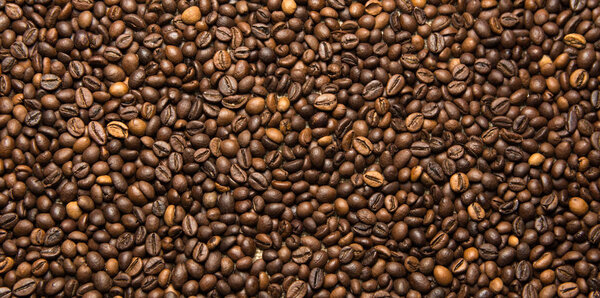 Coffee beans texture background