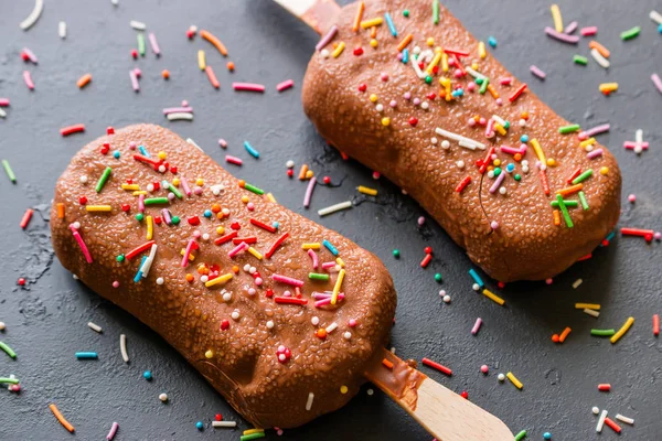 Paleta Con Aspersión Multicolor Cerca — Foto de Stock