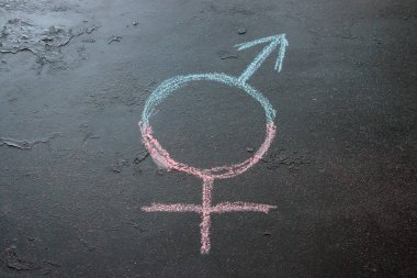 İntersexuality siyah bir arka plan sembolü