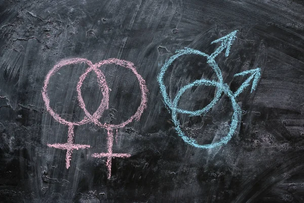 女性与男性同性恋的性别符号 — 图库照片