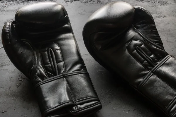 black boxing gloves close-up