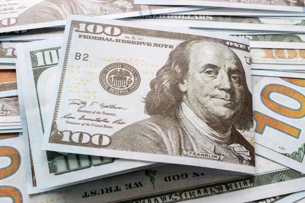 yüz dolar yakın çekim banknotlar