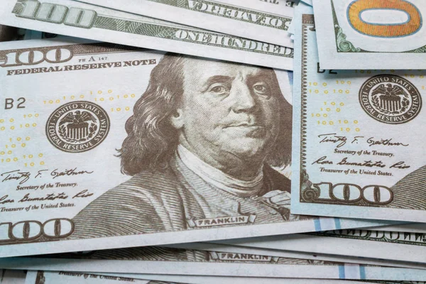 Фону Банкноти Американських Доларів Закри — стокове фото