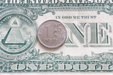 bir dolar ve ruble devalüasyon kavramını kapat