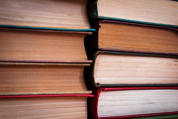 Libros Tapa Dura Para Enseñanza Cerca — Foto de Stock