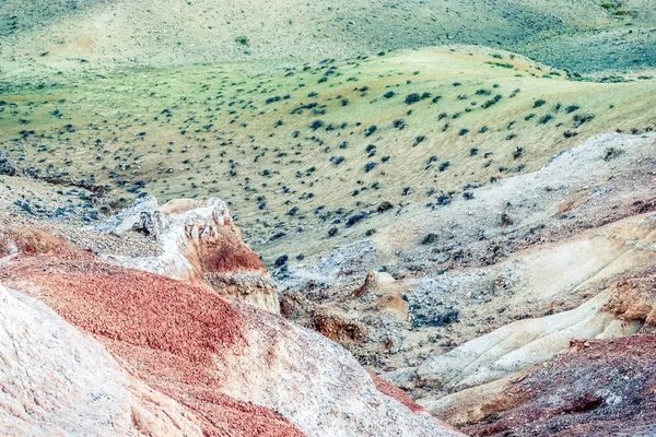 Färgglada Röda Kullar Och Raviner Pastellfärger Hösten Humör Naturen Färdas — Stockfoto