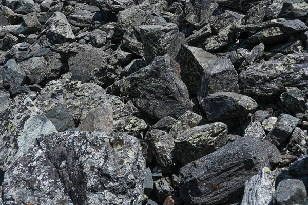 Dump Stones Construction Stone Quarry Boulders Mountain Moraine Barrier Tourist — ストック写真