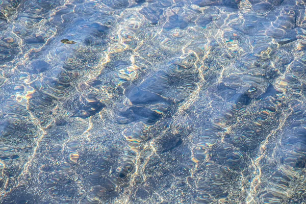 Skály Oblázky Dně Říčního Koryta Průzračnou Vodou — Stock fotografie
