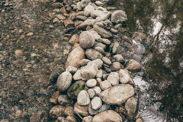 Pierres Rondes Cailloux Sur Rive — Photo