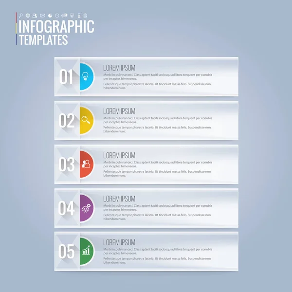 Infographics Template Design Und Marketing Icons Vektor Geschäftskonzept — Stockvektor