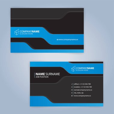 Mavi ve siyah modern iş, sağlık, sağlık kartı şablon, illüstrasyon vektör 10