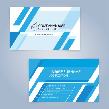 Mavi ve beyaz modern iş, sağlık, sağlık kartı şablon, illüstrasyon vektör 10