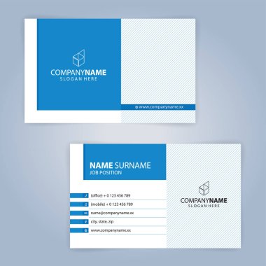 Mavi ve beyaz modern iş, sağlık, sağlık kartı şablon, illüstrasyon vektör 10