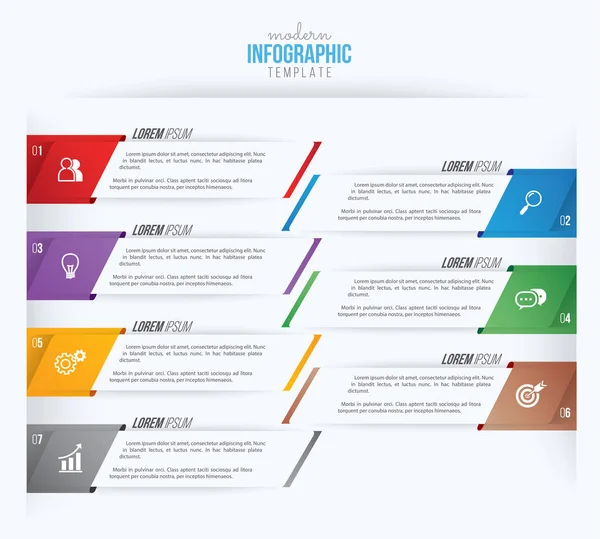 Geschäftsinfografiken Design Vektor Und Marketing Symbol Workflow Layout Diagramm Webdesign — Stockvektor