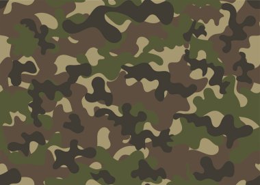 Askeri kamuflaj deseni, vektör illüstrasyonu. Doku. Soyut Vektör Askeri Arka Plan.