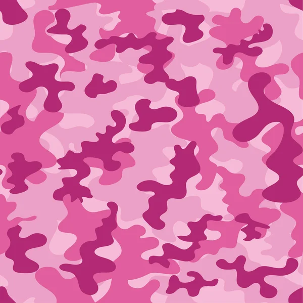 Patrón Camuflaje Militar Rosa Ilustración Vectorial Textura Resumen Vector Antecedentes — Vector de stock