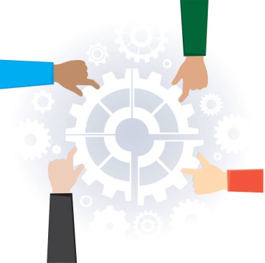 El Takım Çalışması, İllüstrasyon Vektör 10