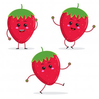çizgi film Komik meyve karakterleri, çilek karakterleri