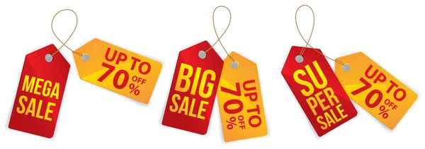 Mega Sale Big Sale Super Sale Banner Επίπεδη Σχεδίαση Φόντο — Διανυσματικό Αρχείο