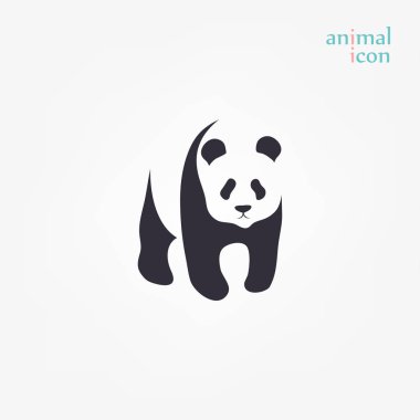Panda logo vektör çizim dinlenme