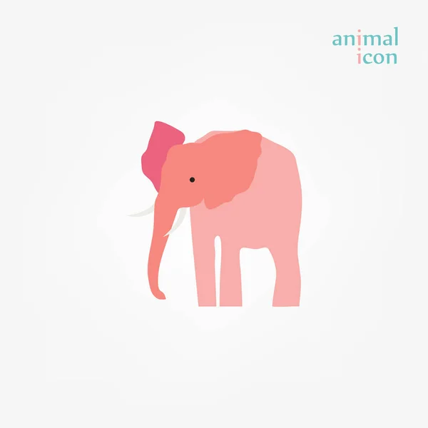 Elefante animal icono — Vector de stock