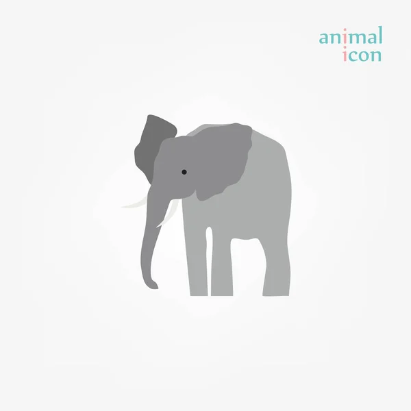 大象动物图标 图库插图