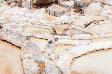 Cusco, Peru yakınlarındaki Maras (Salinas de Maras) tuz buharlaşma göleti