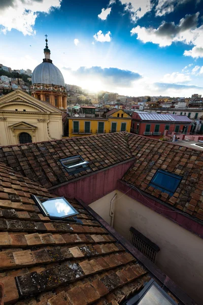 Panorama Depuis Les Toits Centre Naples Italie — Photo