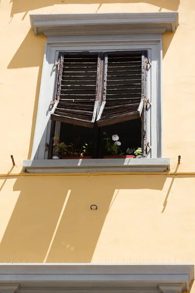 Ventana Con Flores Día Soleado — Foto de Stock