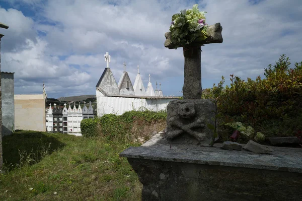 Hřbitov Pohled Venkově Galicii Španělsko — Stock fotografie