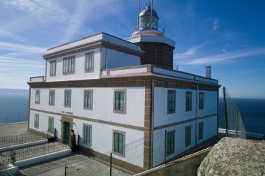 Finisterre Compostela Santiago için yolun sonundaki içinde 0 km