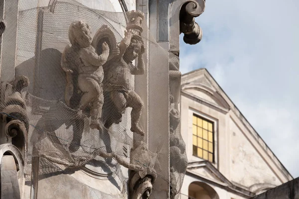 Detaljer i Piazza del Gesu, Neapel — Stockfoto